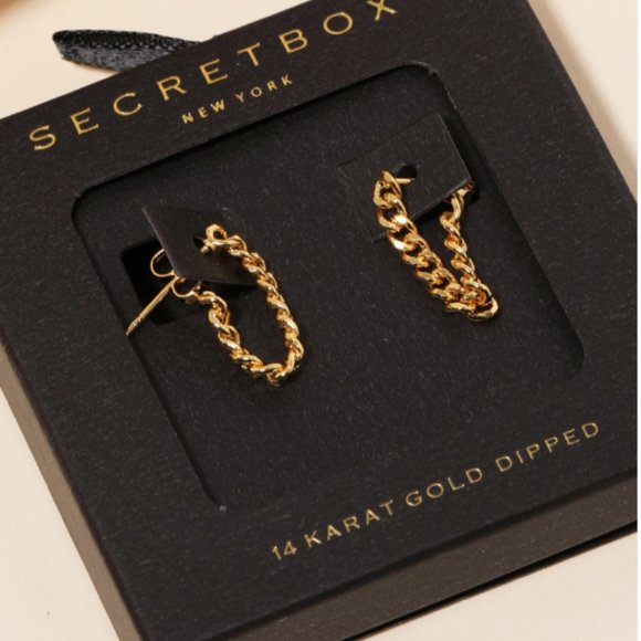 NWT 14k Gold Draped Chain Ear Jacket - Picture 2 of 6